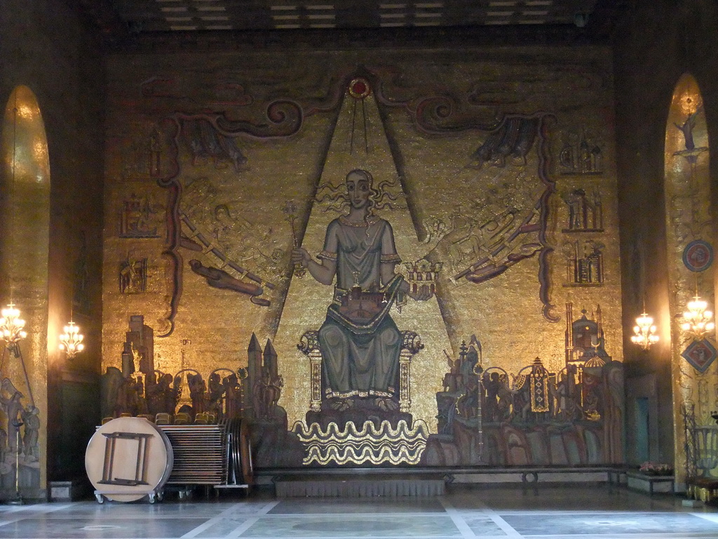 Mosaic in the Golden Hall of the Stockholm City Hall