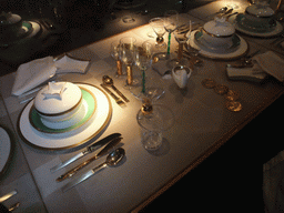 Dinner table used at the Nobel banquet, in the Stockholm City Hall