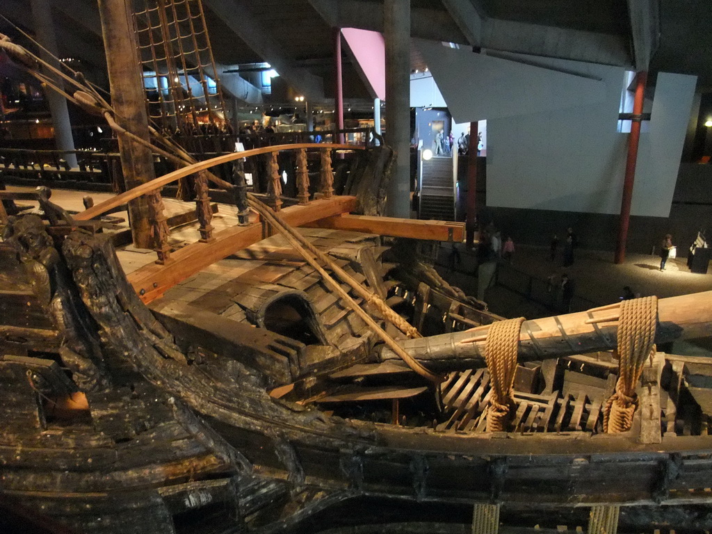 The bow of the Vasa ship, in the Vasa Museum