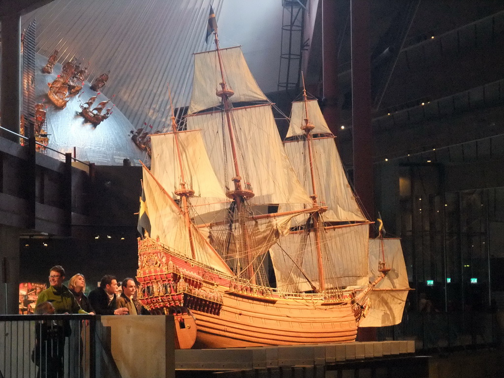 Scale model of the Vasa ship, in the Vasa Museum