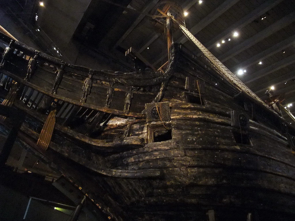 The bow of the Vasa ship, in the Vasa Museum