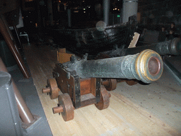 Cannons on the lower floor of the Vasa Museum