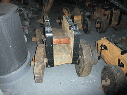 Instruments to keep the Vasa ship in place, on the lower floor of the Vasa Museum