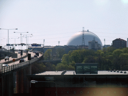 The Ericsson Globe, viewed from the breakfast room in the Clarion Hotel Stockholm