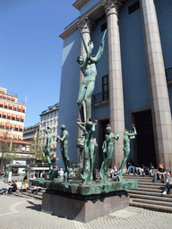 The Orfeusgruppen fountain in front of the Stockholm Concert Hall at Hötorget square