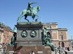 The Gustav Adolfs Torg square with an equestrian statue of Gustav II Adolf and the Royal Swedish Opera