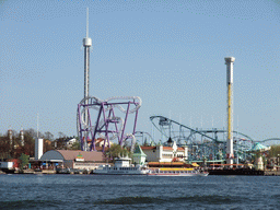 The Tivoli Gröna Lund amusement park and the Saltsjön bay, viewed from the Saltsjön ferry