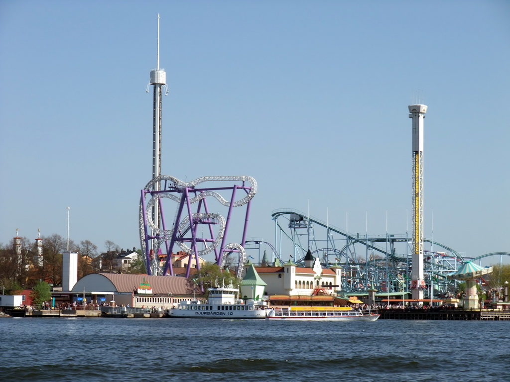 The Tivoli Gröna Lund amusement park and the Saltsjön bay, viewed from the Saltsjön ferry