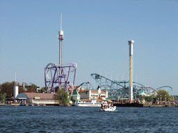 The Tivoli Gröna Lund amusement park and the Saltsjön bay, viewed from the Saltsjön ferry