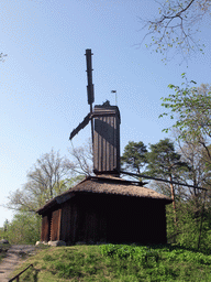 Old Swedish windmill in the Skansen open air museum
