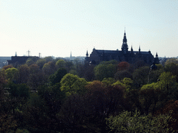 The Vasa Museum and the Nordic Museum, viewed from the Skansen open air museum