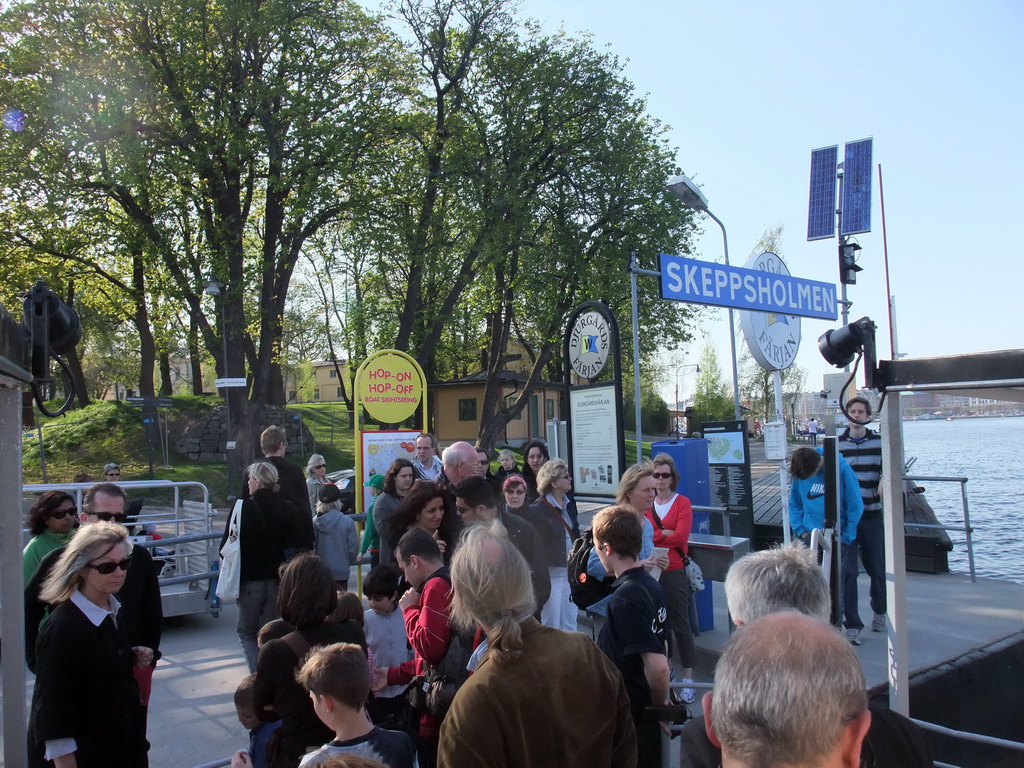 The Saltsjön ferry stop at the Tivoli Gröna Lund amusement park