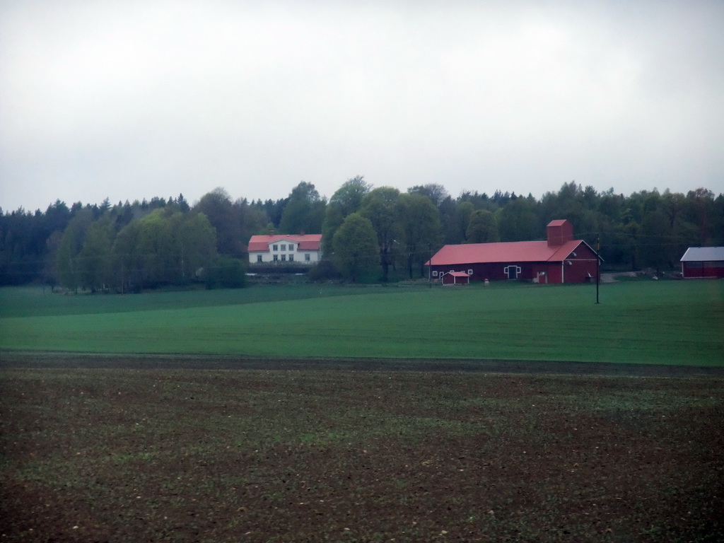 Houses near Nyköping, viewed from the bus from Stockholm Central Station to Stockholm-Skavsta Airport