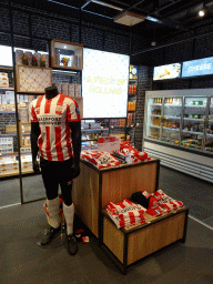 PSV items in a shop at Eindhoven Airport