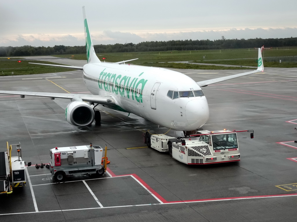 Tim`s airplane at Eindhoven Airport, viewed from the roof terrace next to the Bar restaurant