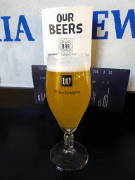 Witte Trappist beer at the Bar restaurant at Eindhoven Airport