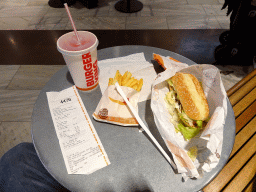 Dinner at the Burger King restaurant at Stockholm Central Station