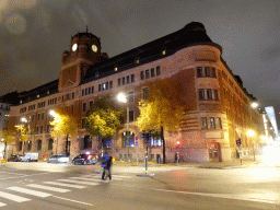 Front of the Stockholm City restaurant at the Vasagatan street, by night