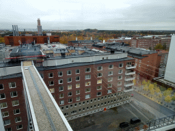 The Akademiska street and the Bioclinicum building of the Karolinska Institute Campus Solna, viewed from the Top Floor of the Karolinska University Hospital