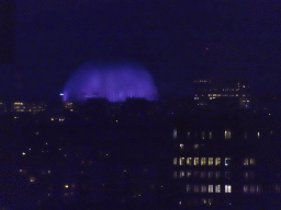 The Ericsson Globe, viewed from the Club room at the Top Floor of the Elite Hotel Carolina Tower, by night