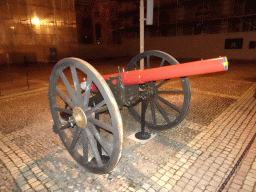 Cannon at the Outer Court of the Stockholm Palace, by night