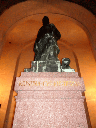 Statue of Christina Gyllenstierna at the Outer Court of the Stockholm Palace, by night