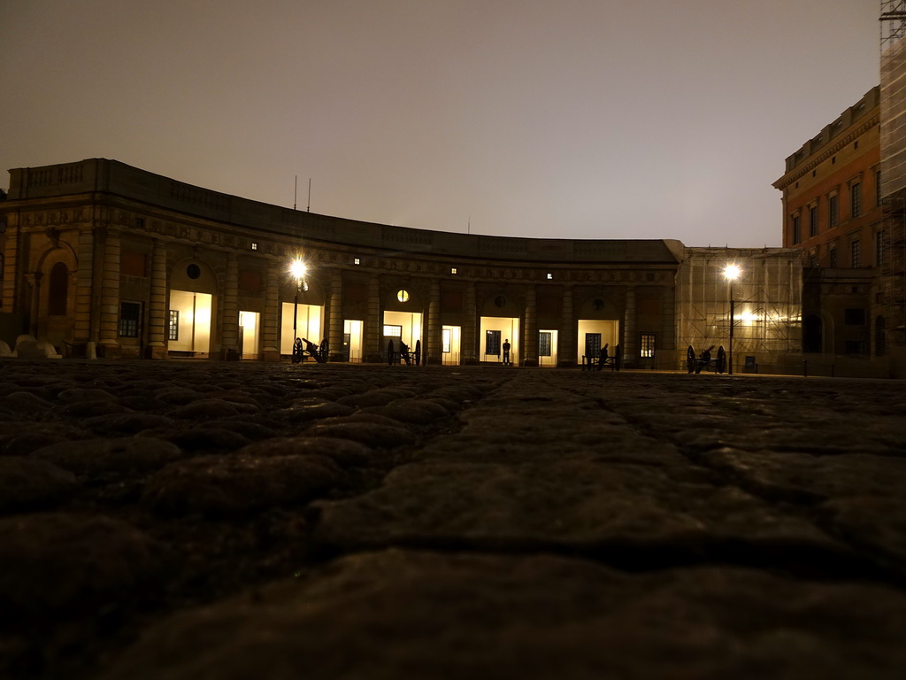 The Outer Court of the Stockholm Palace, by night