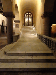 Staircase at the Guiding Entrance Summertime at the Stockholm City Hall, by night