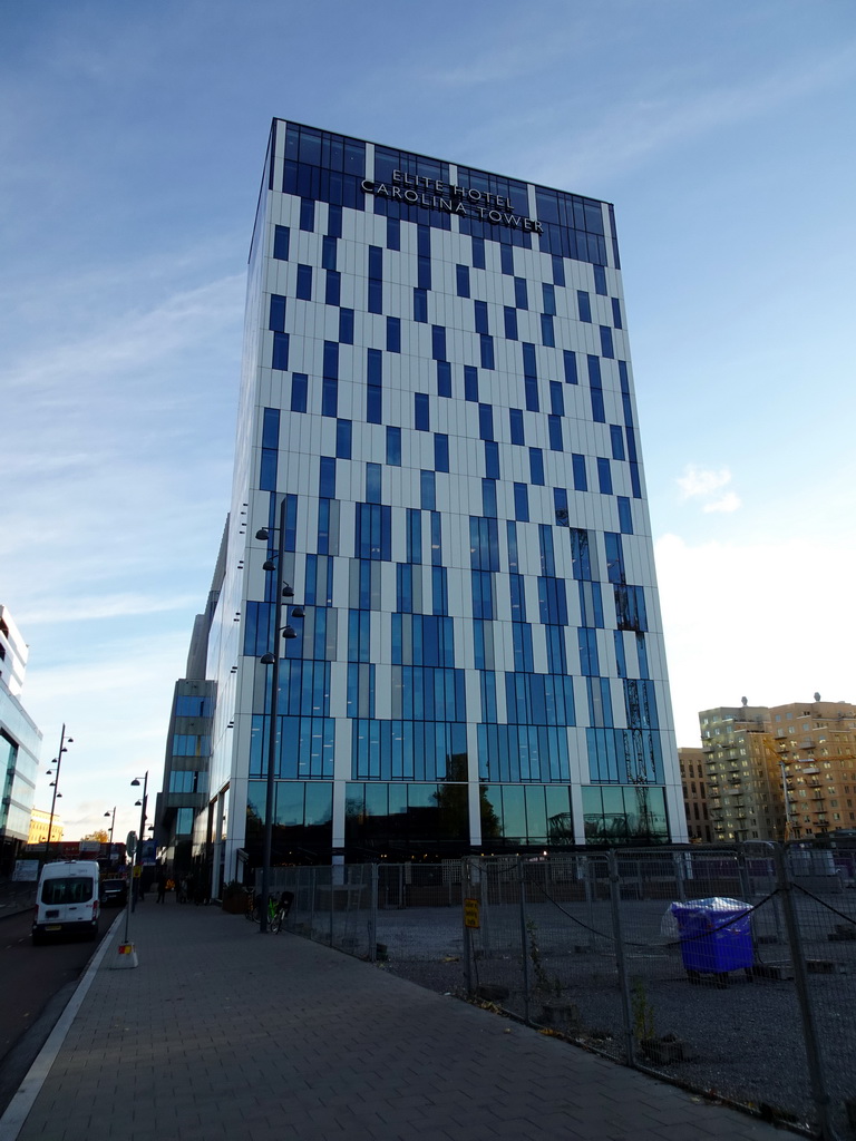 Front of the Elite Hotel Carolina Tower at the Eugeniavägen street