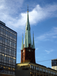 The Tower of the Klara Church, viewed from the Klarabergsgatan street