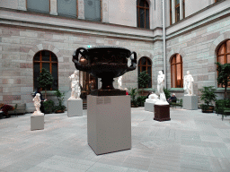 Vase and statues at the Sculpture Courtyard at the Ground Floor of the Nationalmuseum