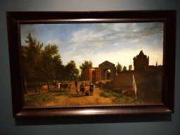 Painting `The Zijlpoort in Haarlem` by Gerrit Adriaenszoon Berckheyde at the 17th Century exhibition at the Top Floor of the Nationalmuseum