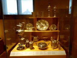 The Silver Buffet at the 17th Century exhibition at the Top Floor of the Nationalmuseum, with explanation