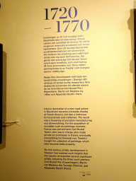 Information on the 1720-1770 exhibition at the Top Floor of the Nationalmuseum