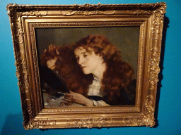 Painting `Jo, the Beautiful Irish Girl` by Gustave Courbet at the 1870-1910 exhibition at the Middle Floor of the Nationalmuseum
