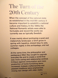 Information on the Turn of the 20th Century exhibition at the Middle Floor of the Nationalmuseum