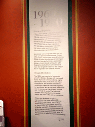 Information on the 1960-1970 exhibition at the Middle Floor of the Nationalmuseum