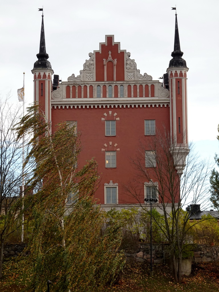 North side of the Admiralty House at the Svensksundsvägen street at the Skeppsholmen island