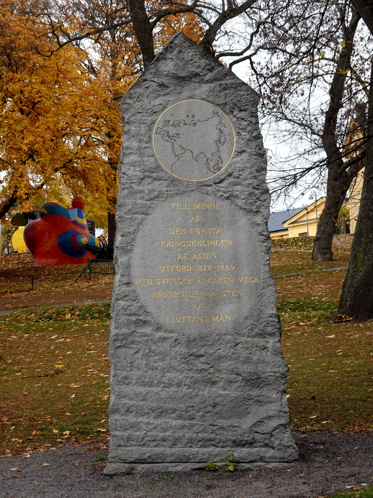 Monument for the Vega Expedition at the Långa Raden street at the Skeppsholmen island