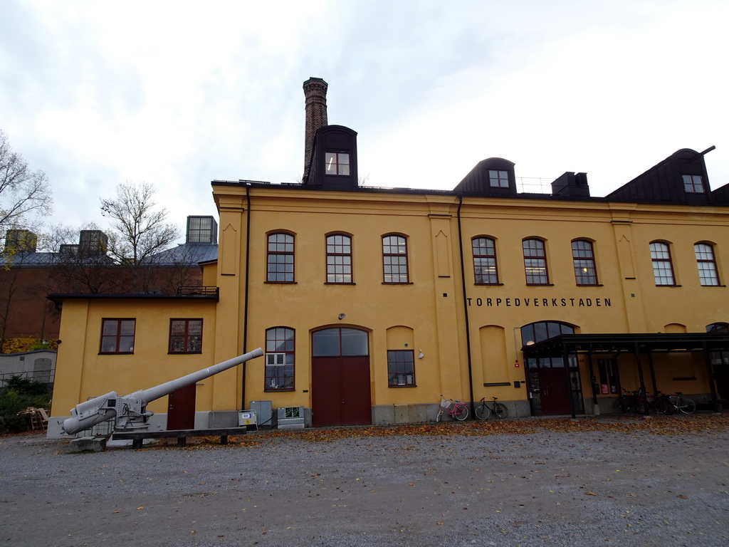 Front of the Torpedverkstaden building at the Östra Brobänken street at the Skeppsholmen island