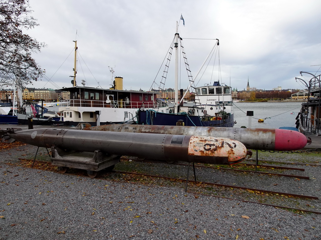 Torpedos at the Östra Brobänken street at the Skeppsholmen island
