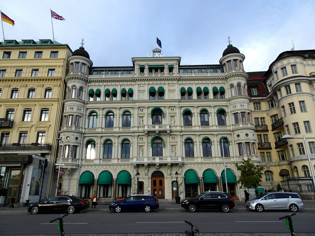 Front of the Waxholms Ångfartygs building at the Södra Blasieholmshamnen street