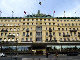 Front of the Grand Hotel at the Södra Blasieholmshamnen street