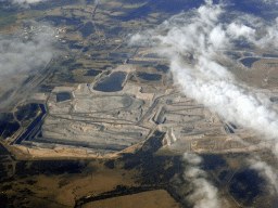 The Mount Thorley Coal Mine, viewed from the airplane from Cairns