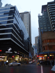 Buildings at Pitt Street, viewed from the crossing with Goulburn Street