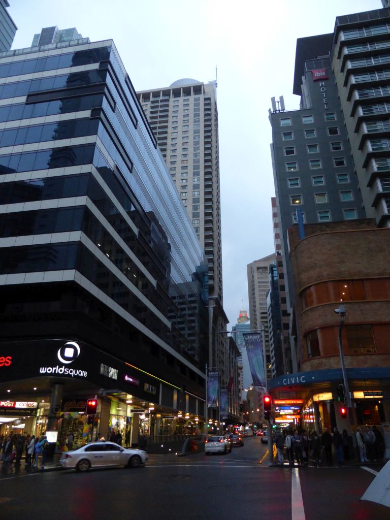 Buildings at Pitt Street, viewed from the crossing with Goulburn Street