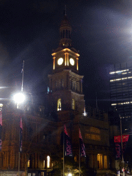 Front of the Sydney Town Hall at George Street, by night
