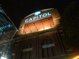 Southwest side of the Capitol Theatre at Hay Street, by night