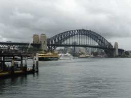 The Sydney Cove and the Sydney Harbour Bridge, viewed from the Circular Quay E street