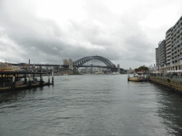 The Sydney Cove and the Sydney Harbour Bridge, viewed from the Circular Quay E street